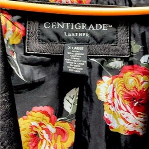 X-LARGE Centigrade Black Leather Coat